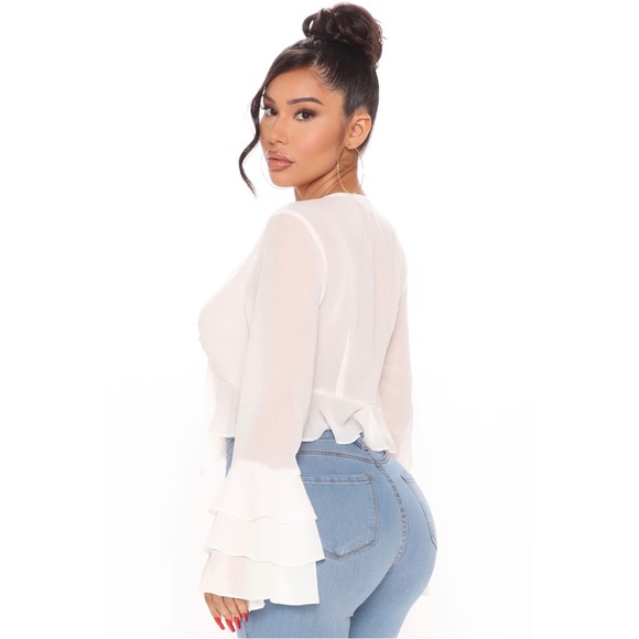Fashion Nova Simply Cute Ruffle Top - Picture 3 of 4